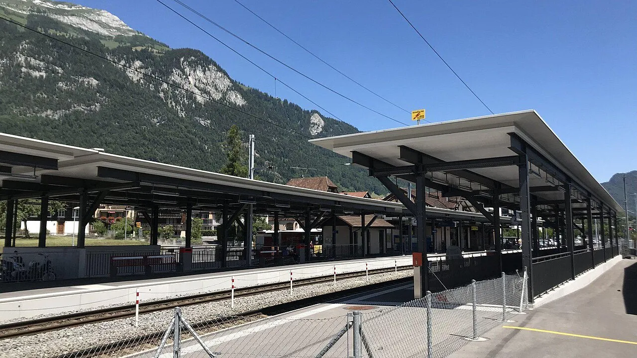 Bahnhof Alpnach Dorf in Obwalden, Schweiz